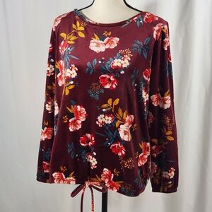 Loft Floral Long Sleeve Women's Top Size M